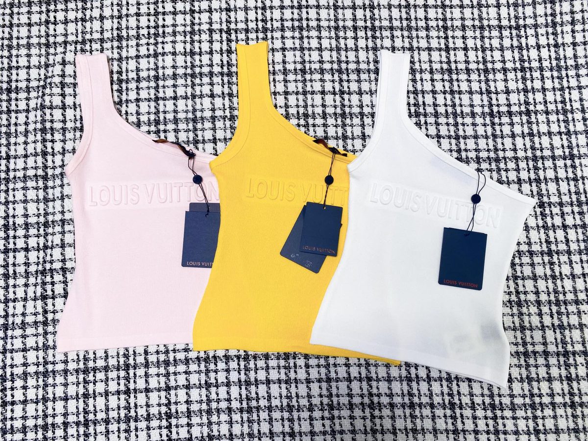 Louis Vuitton Embroidered Logo Tank Top