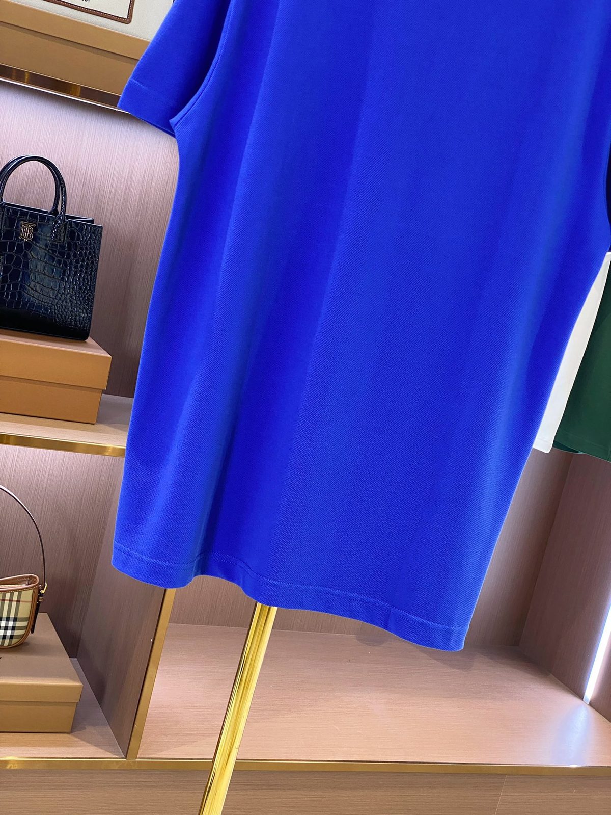 Burberry Bright Blue Cotton Polo Shirt