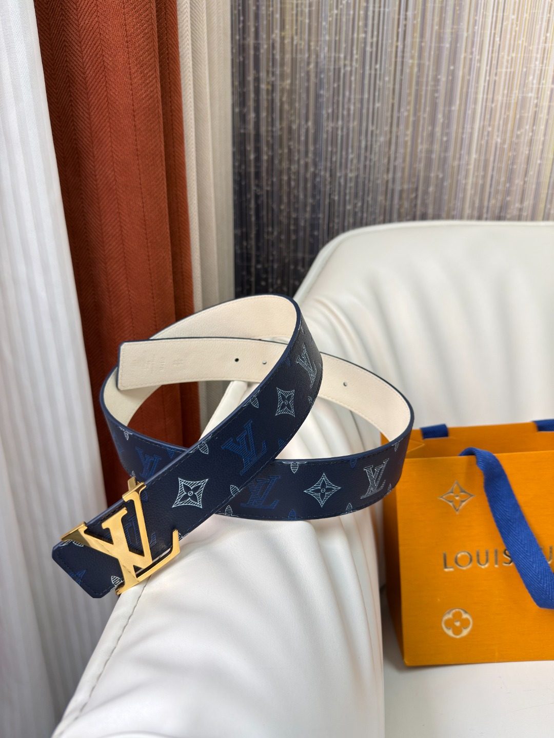 Louis Vuitton Monogram Canvas Leather Belt