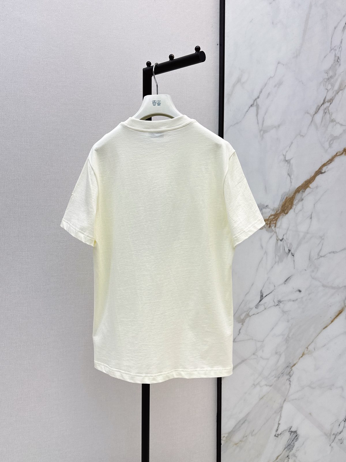 Luxury Cream Cotton Crewneck T-Shirt