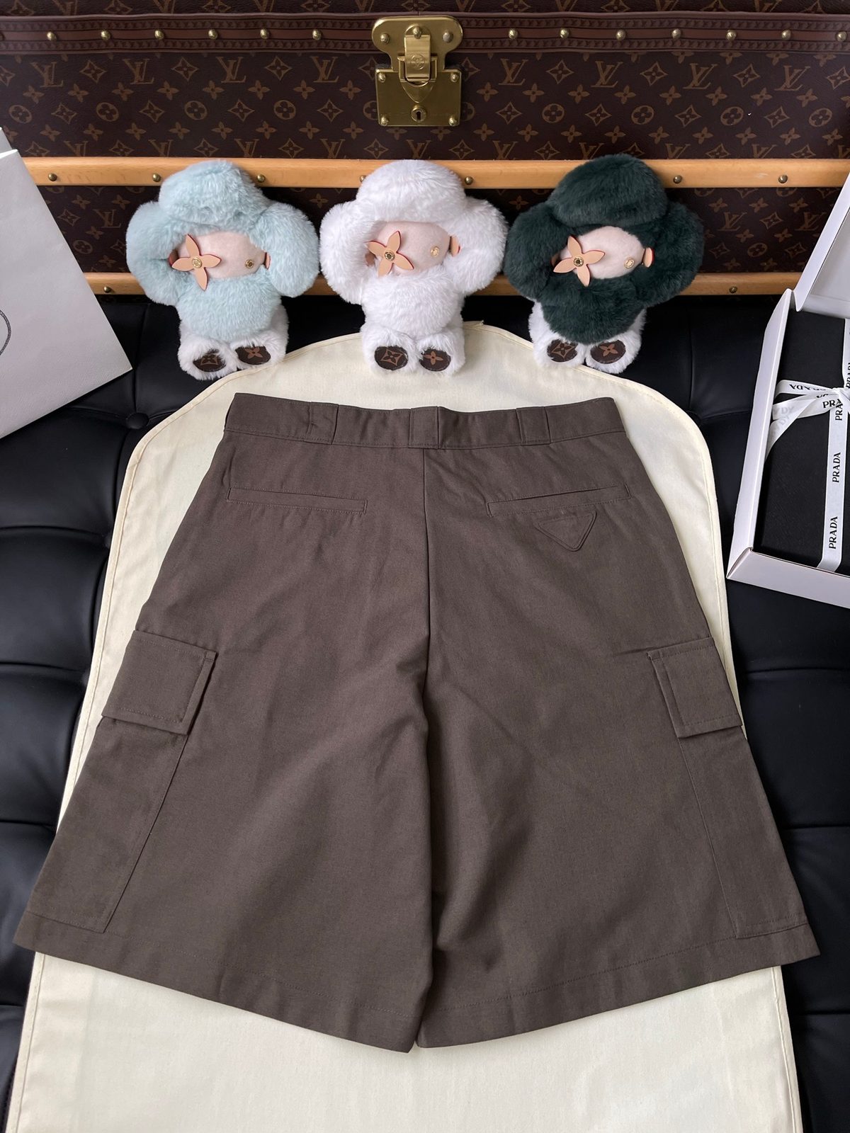 Prada Brown Cotton Cargo Shorts