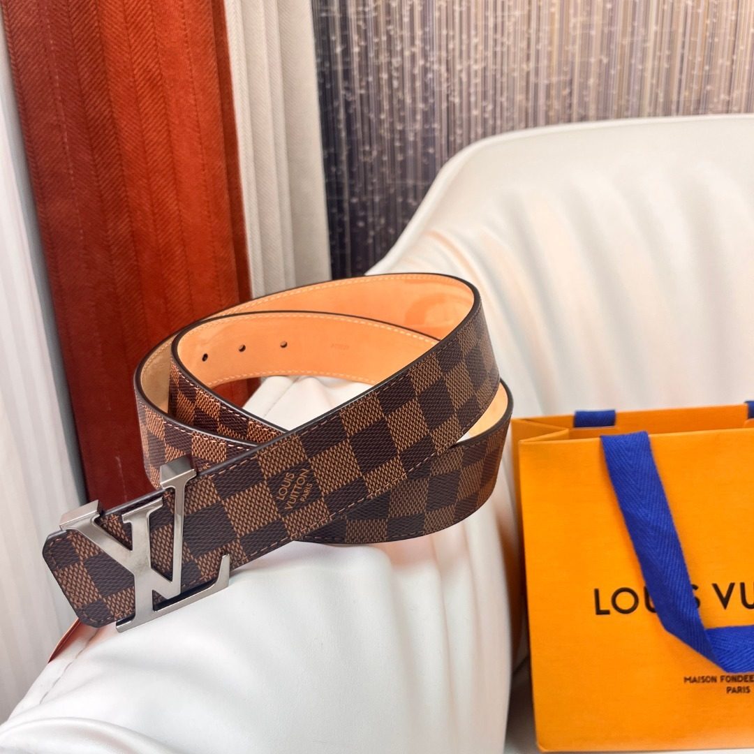 Louis Vuitton Damier Ebene Leather Belt