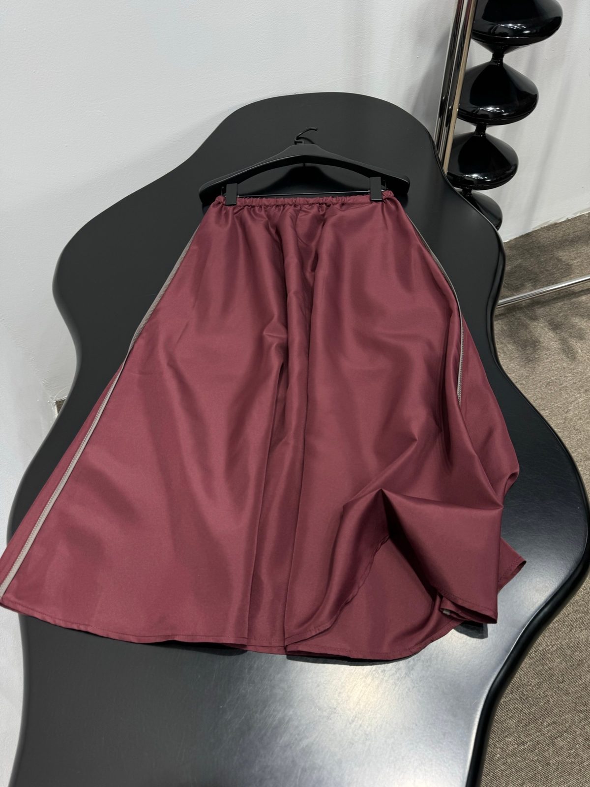 Miu Miu Men's Nylon Track Pants Burgundy