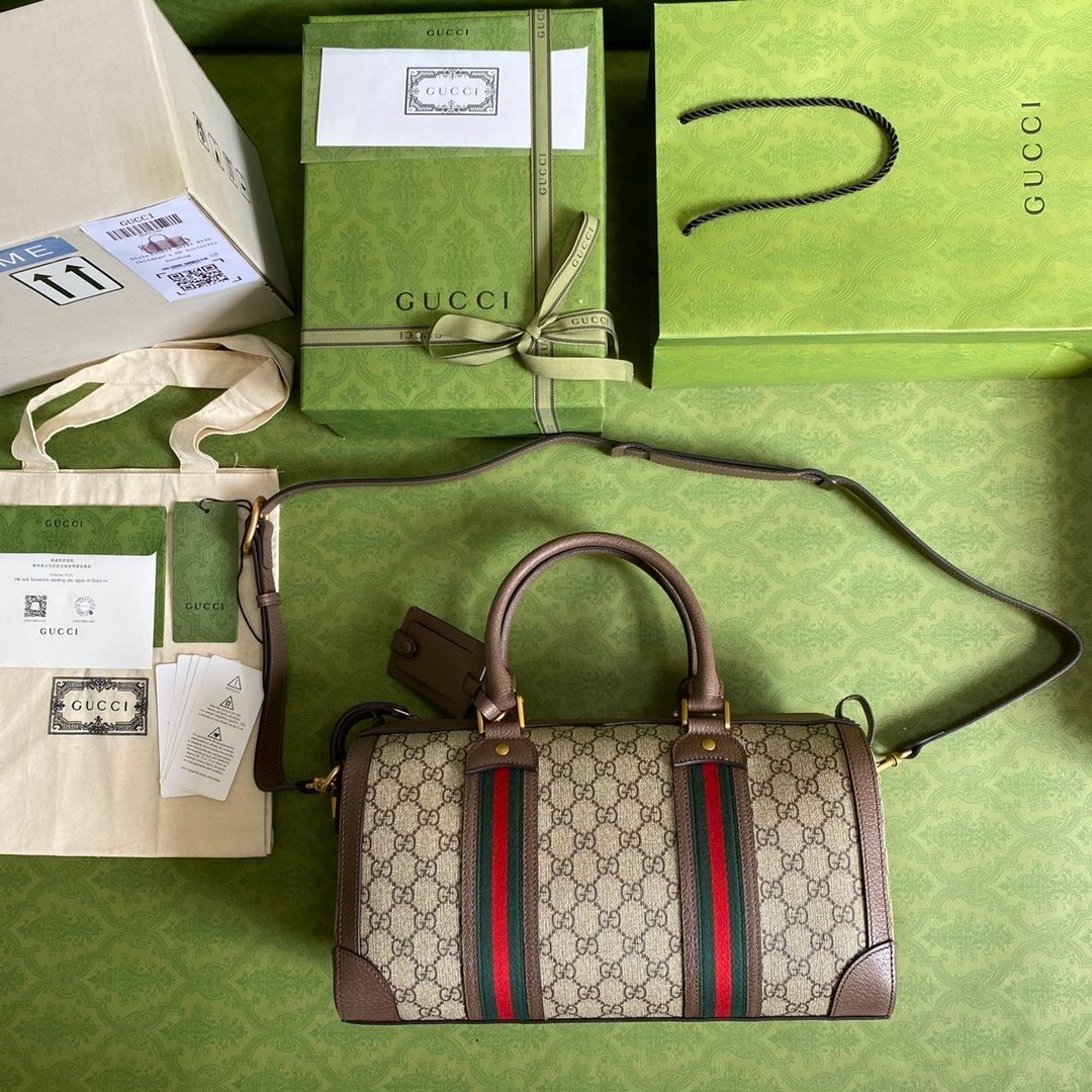 Gucci GG Supreme Monogram Boston Bag