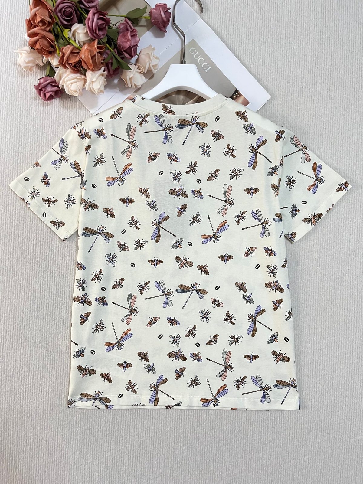 Gucci Insect Print Cotton T-Shirt