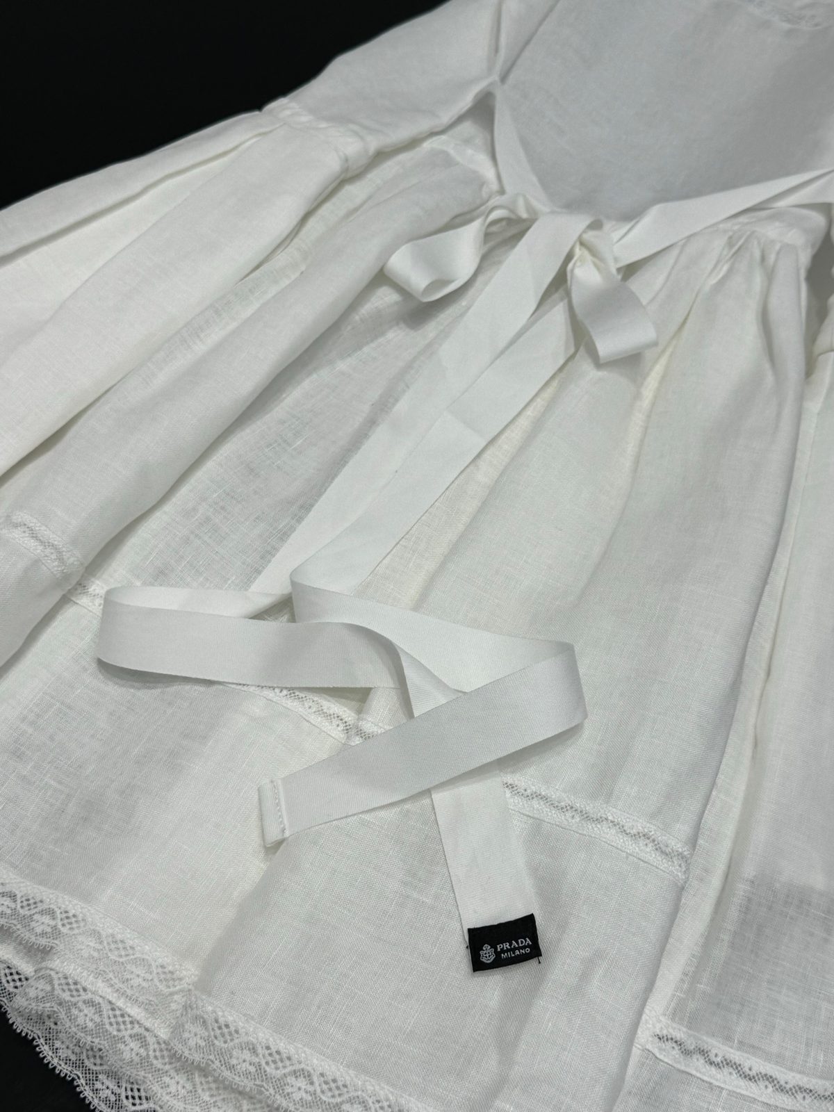 Prada Milano White Linen Dress