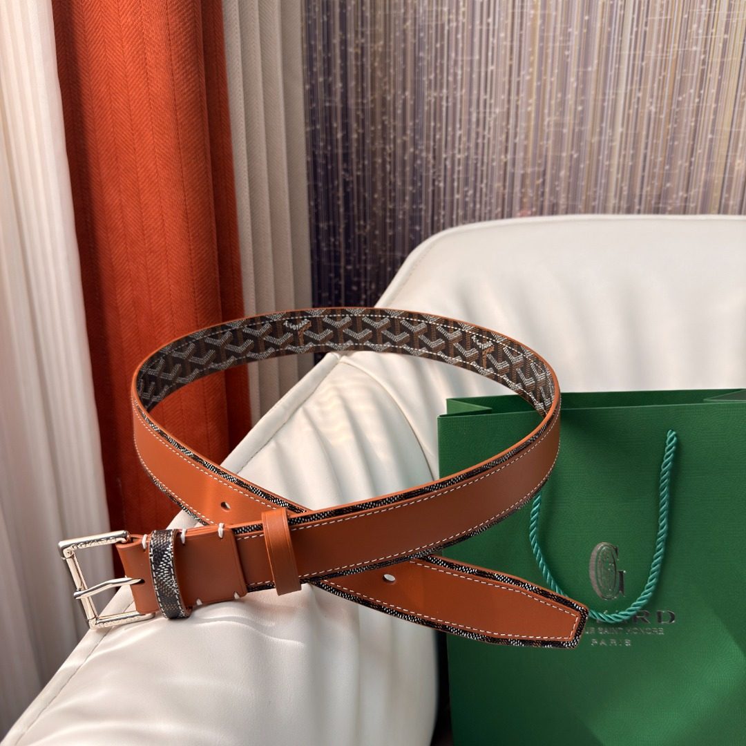 Goyard Monogram Canvas Leather Belt
