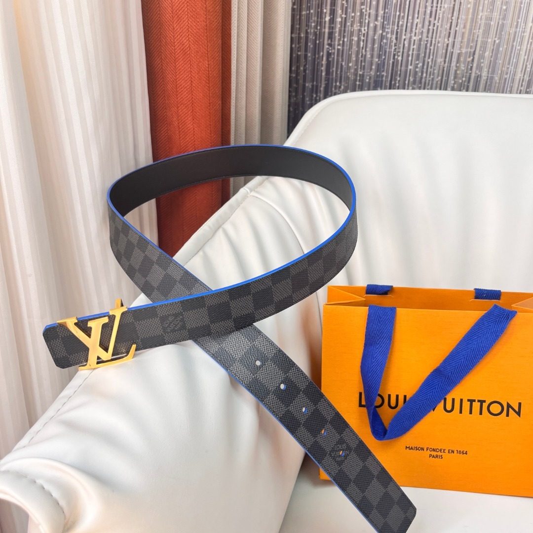 Louis Vuitton Damier Graphite Leather Belt