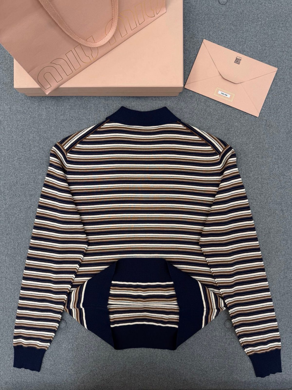 Miu Miu Striped Crewneck Sweater