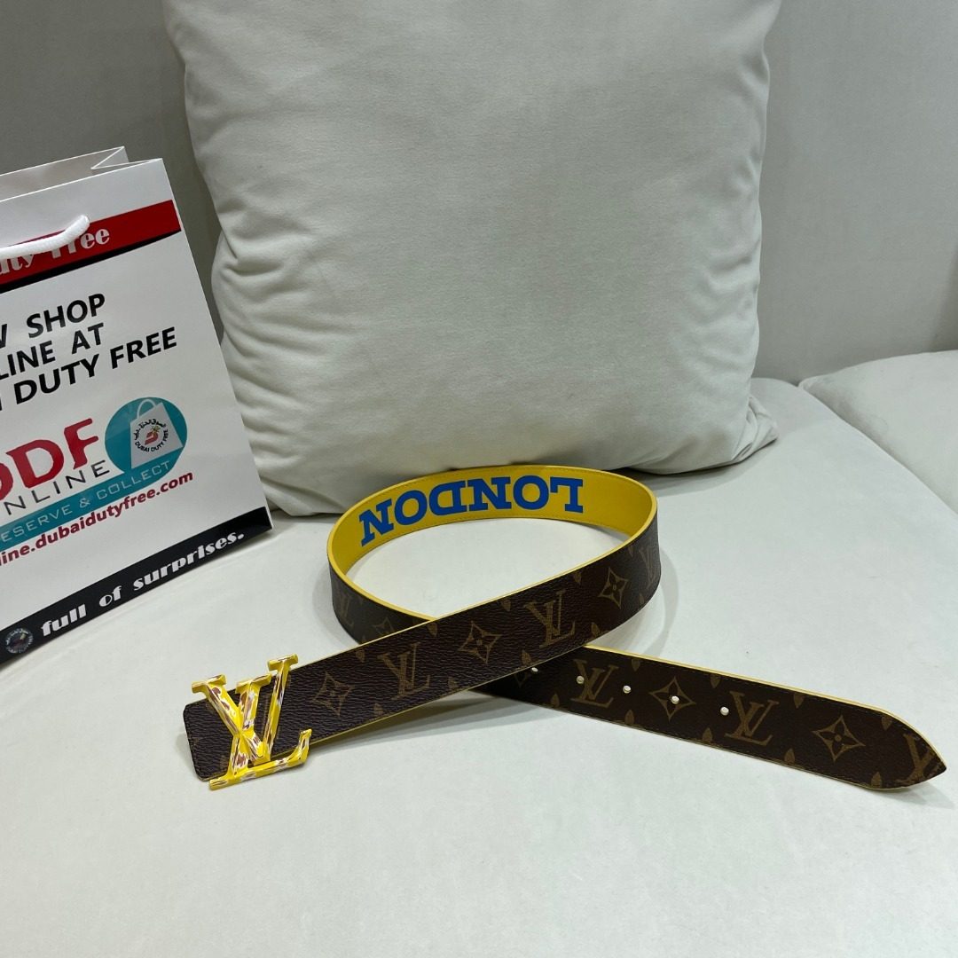 Louis Vuitton Monogram Canvas Belt with LV Buckle