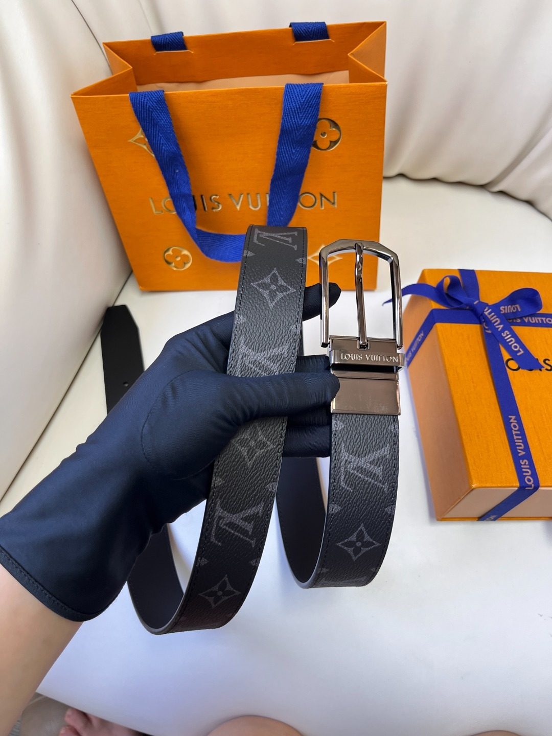 Louis Vuitton Damier Graphite Canvas Belt
