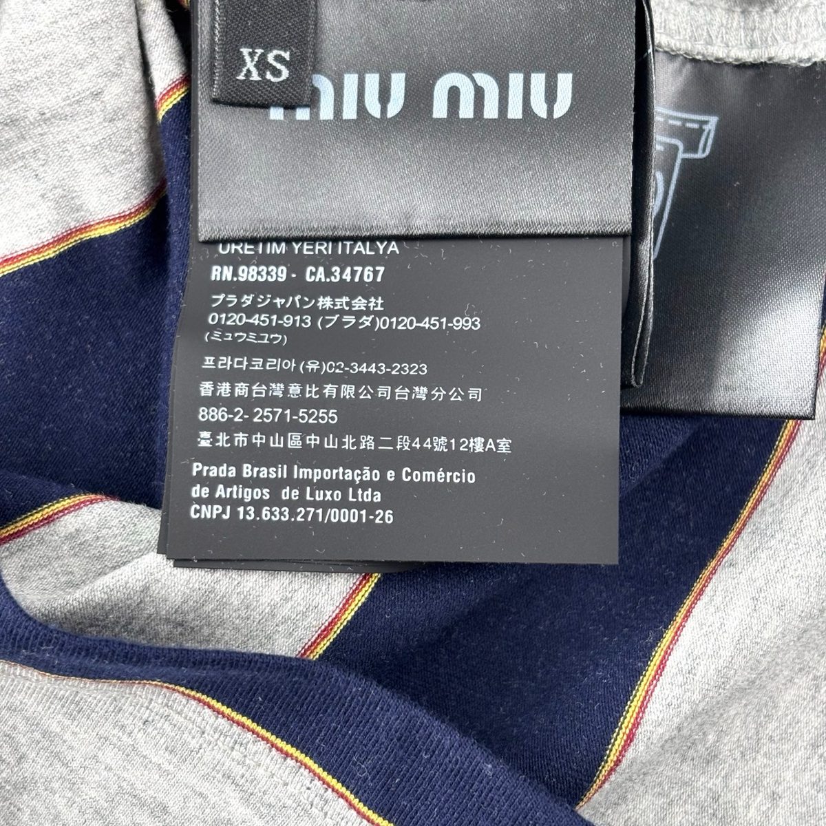 Miu Miu Striped Polo Shirt Women's