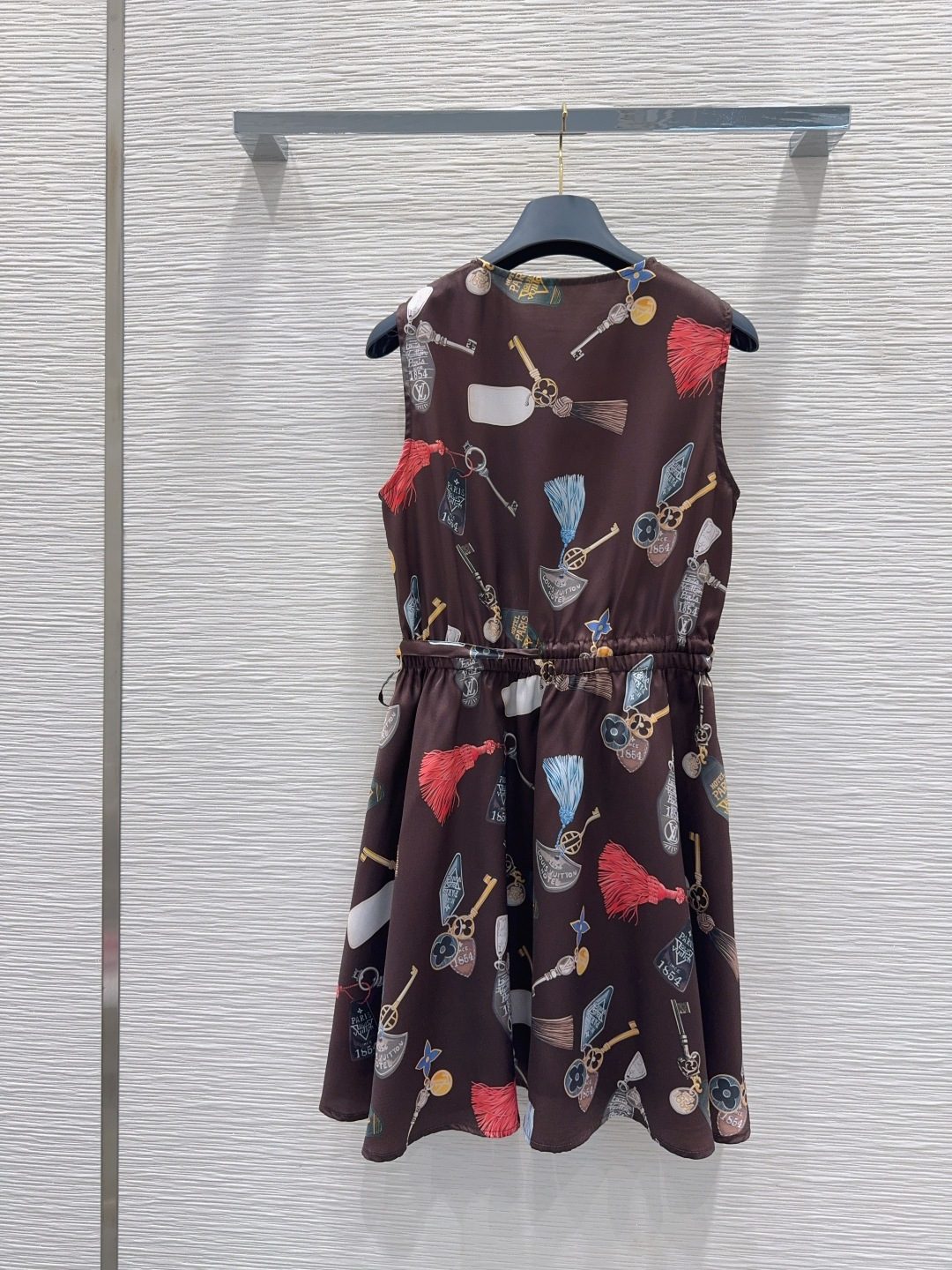 Hermès Silk Twill Printed Sleeveless Dress