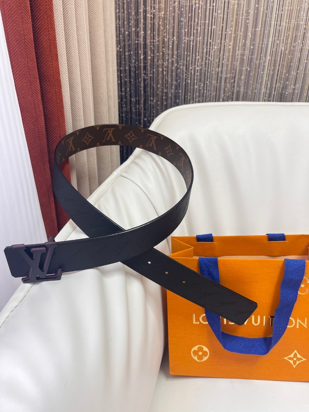 Louis Vuitton Monogram Canvas Leather Belt