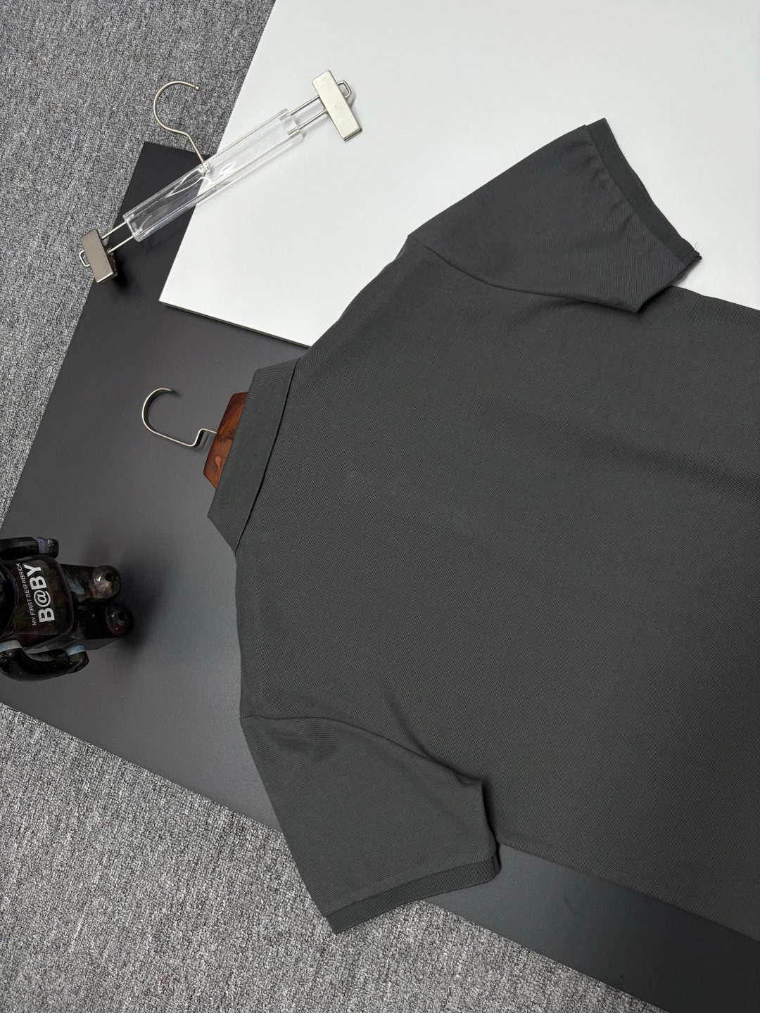 Dark Gray Short Sleeve Polo Shirt