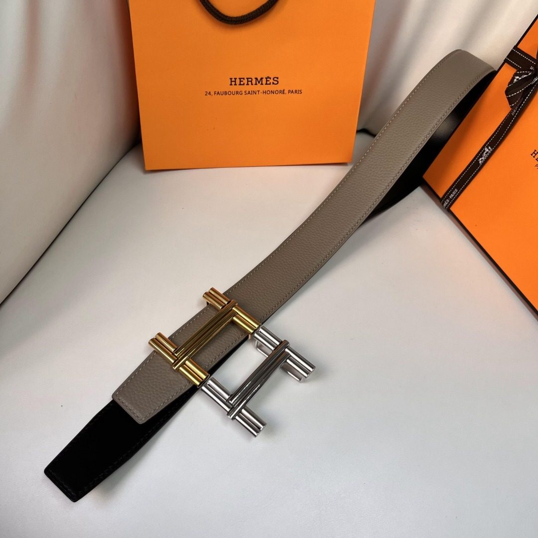 Hermès H Buckle Leather Belt