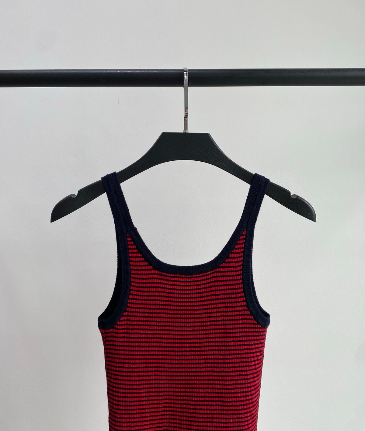 Prada Red and Black Striped Tank Top