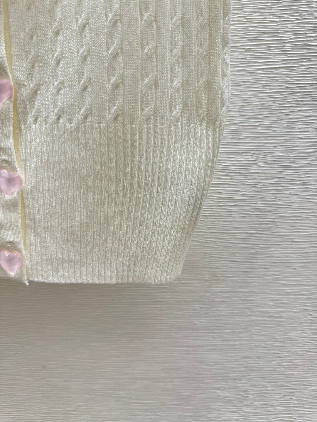 Cream Cable Knit Crewneck Sweater