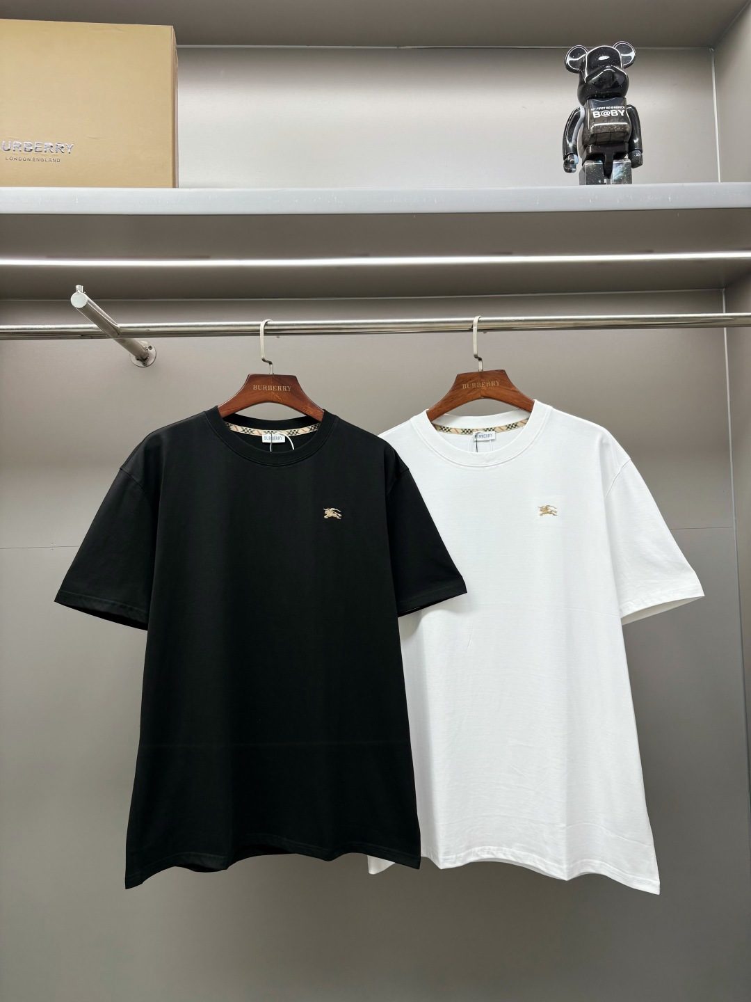 Burberry Embroidered Logo Crewneck T-Shirt