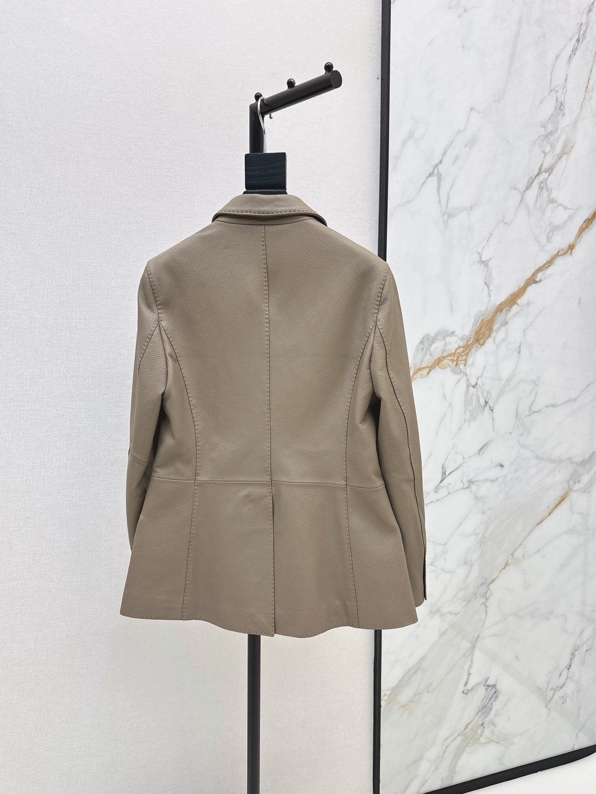 Hermès Single-Breasted Wool Blazer Beige