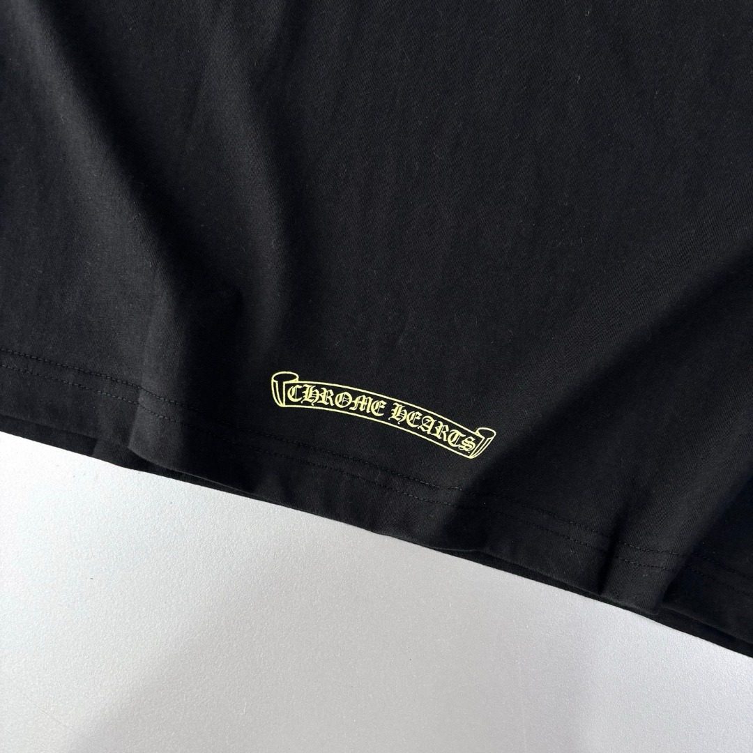 Chrome Hearts Gold Logo Crewneck T-Shirt