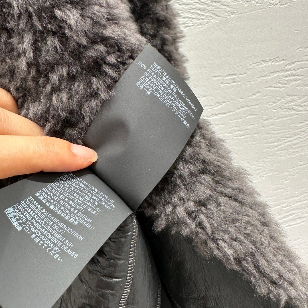 Double-Breasted Fuzzy Wool Blend Jacket