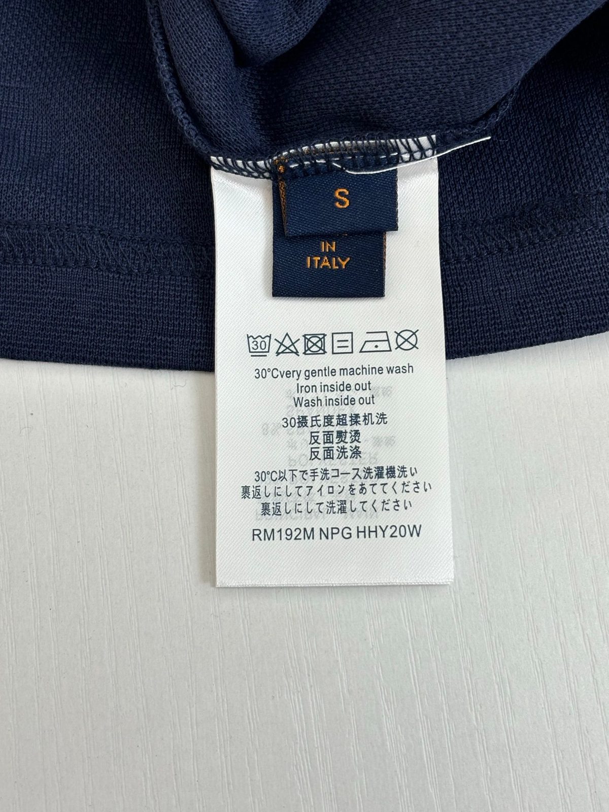 Navy Embroidered Graphic Crewneck T-Shirt