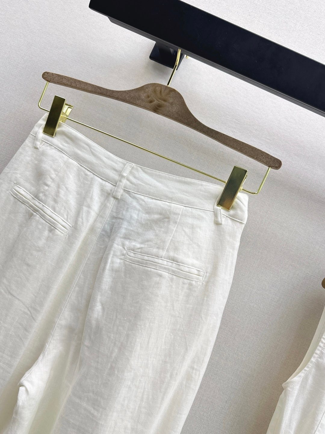 Luxury Linen Cargo Pants White