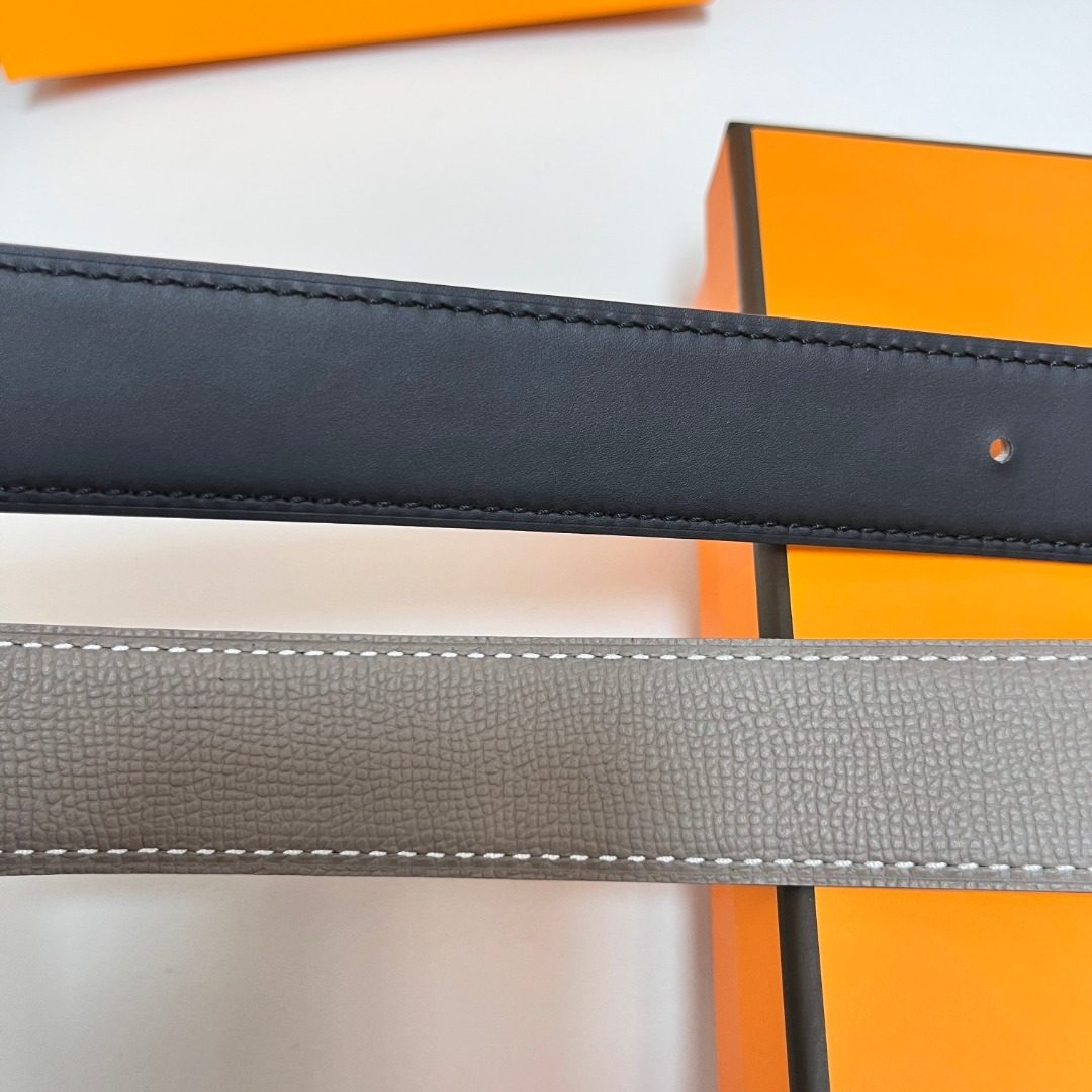 Luxury Leather Belt with Gold Hardware