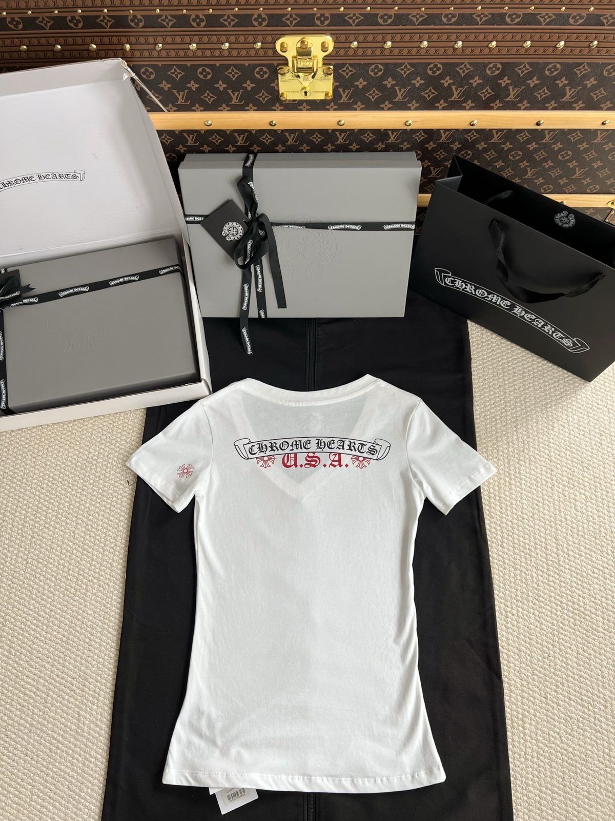 Chrome Hearts U.S.A. White T-Shirt
