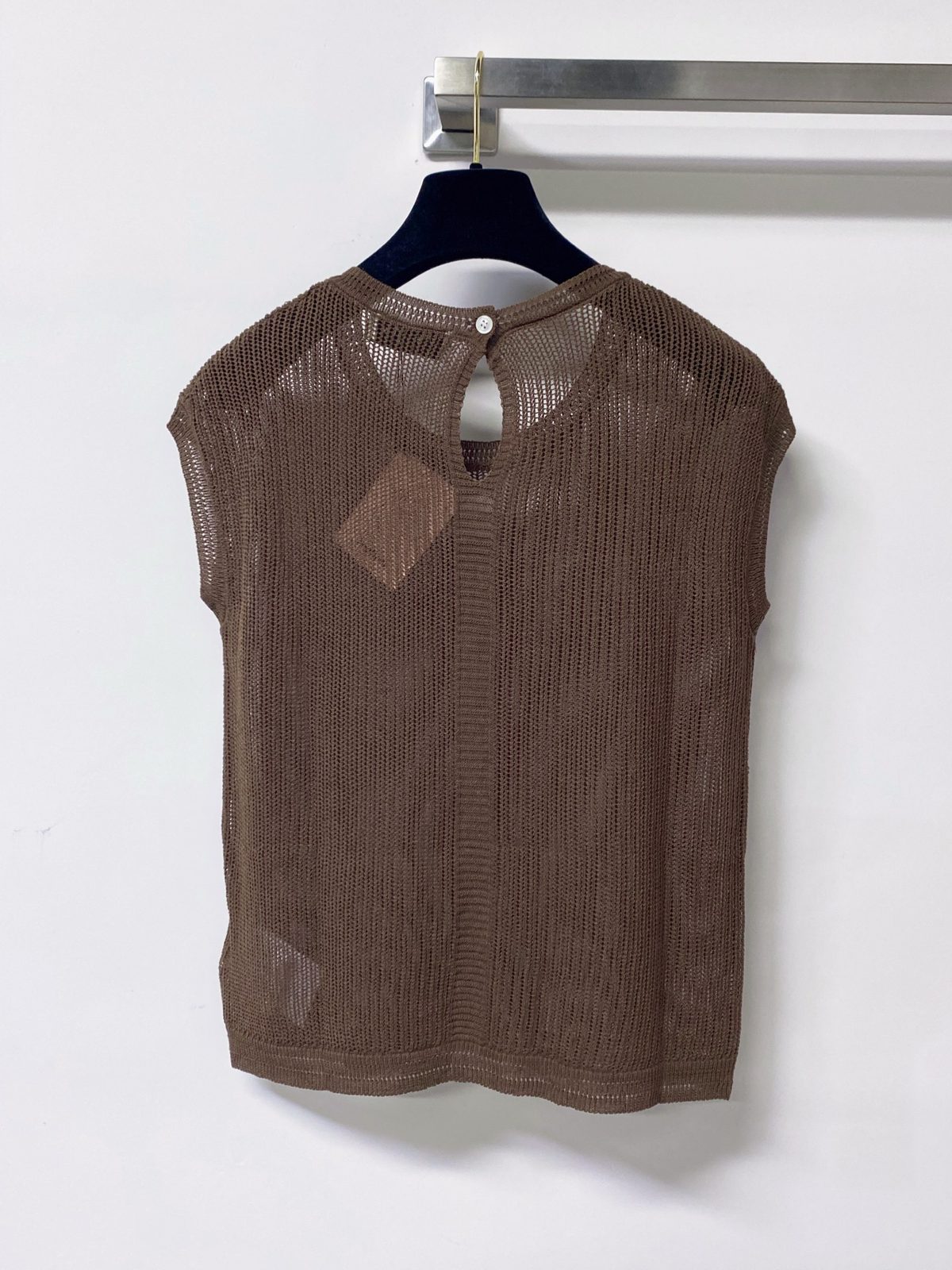 Miu Miu Mesh Knit Sleeveless Tank Top