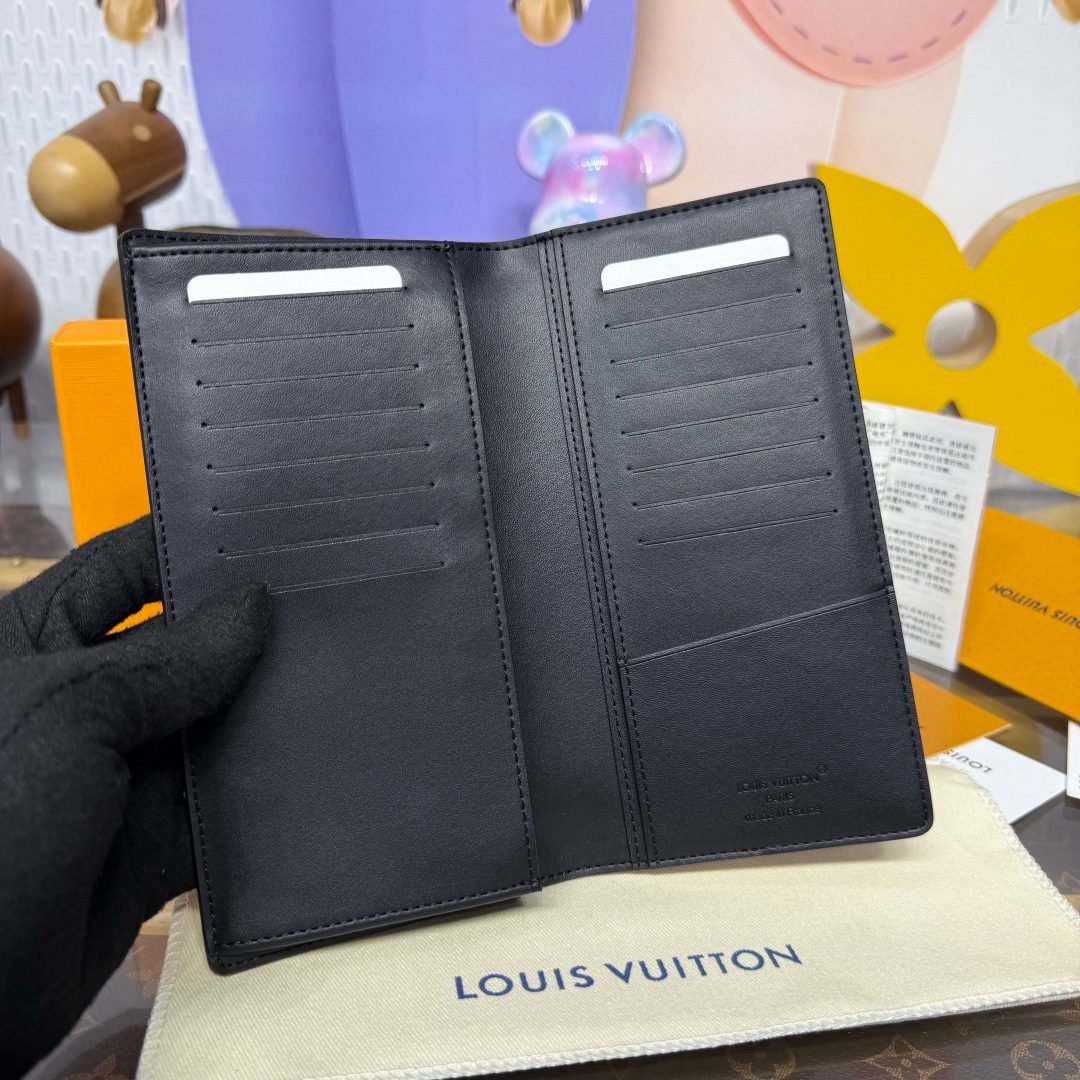 Louis Vuitton Black Leather Bifold Wallet