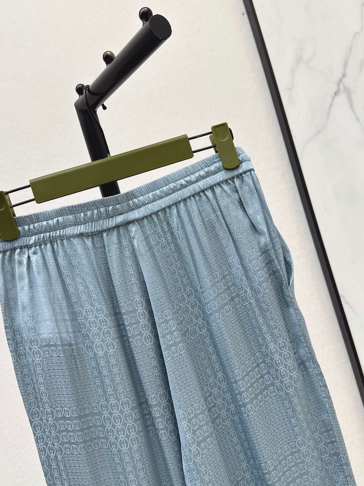 Gucci GG Monogram Silk Pajama Pants