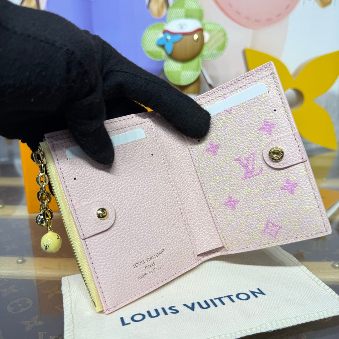 Louis Vuitton Damier Azur Wallet Pink
