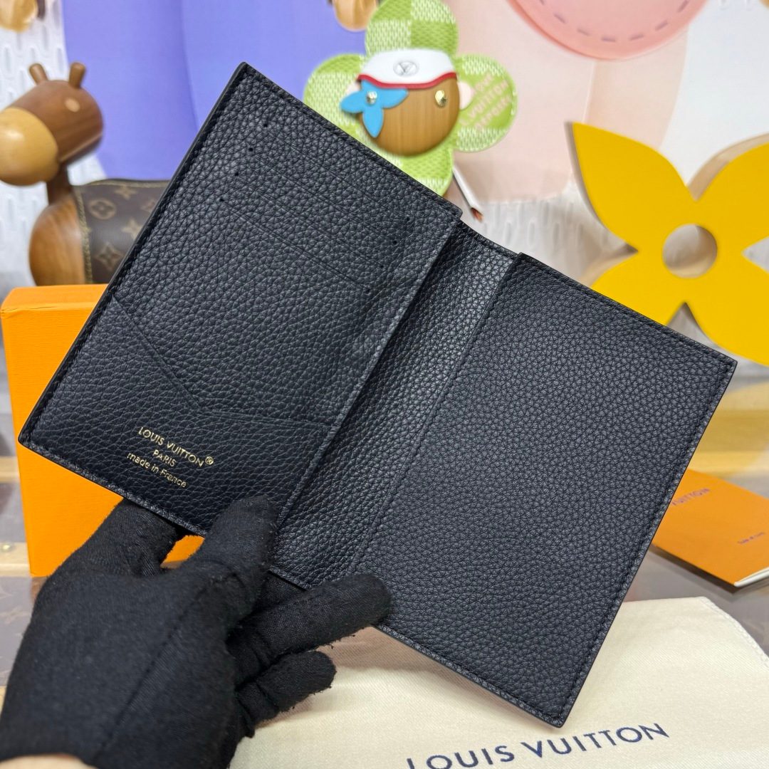 Louis Vuitton Black Leather Bifold Wallet