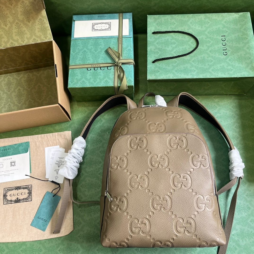 Gucci GG Embossed Leather Backpack