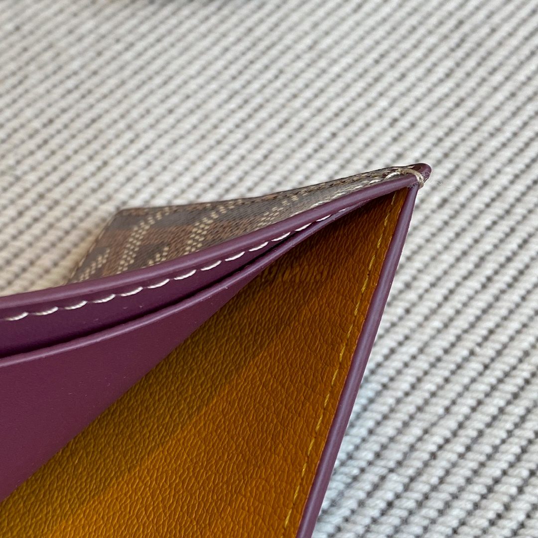 Goyard Paris Leather Card Wallet Pink