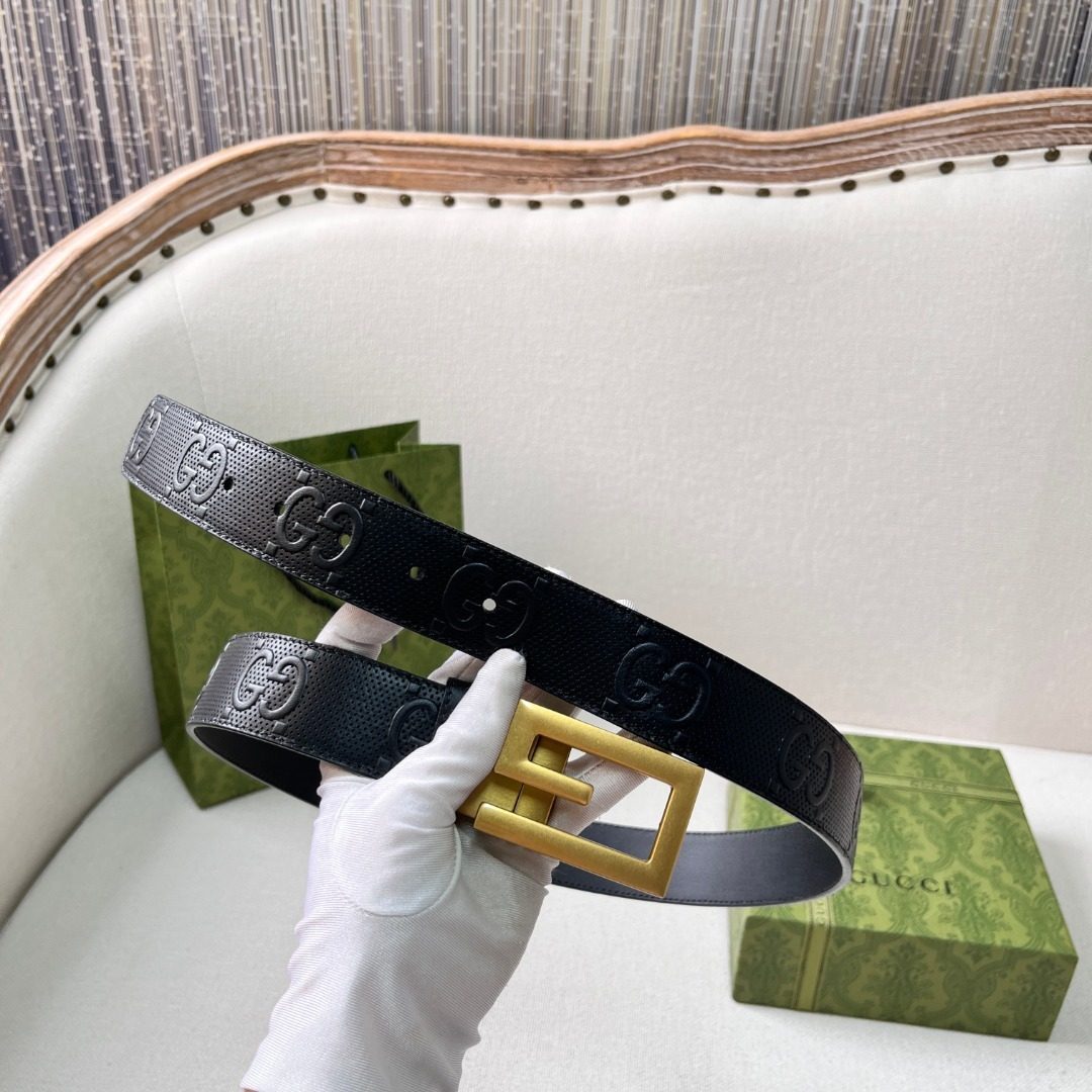 Gucci GG Marmont Leather Belt Black