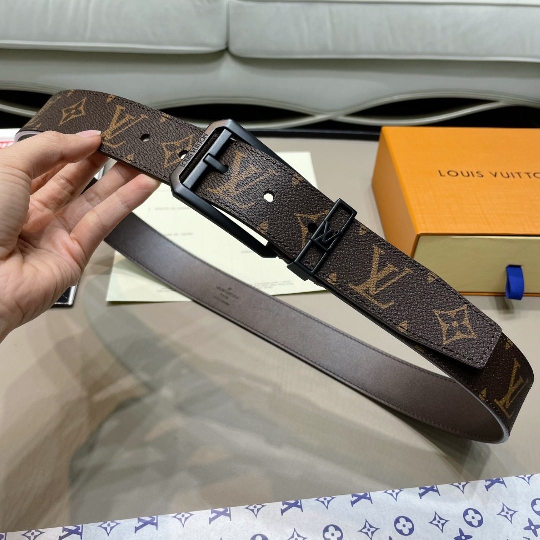 Louis Vuitton Monogram Canvas Leather Belt
