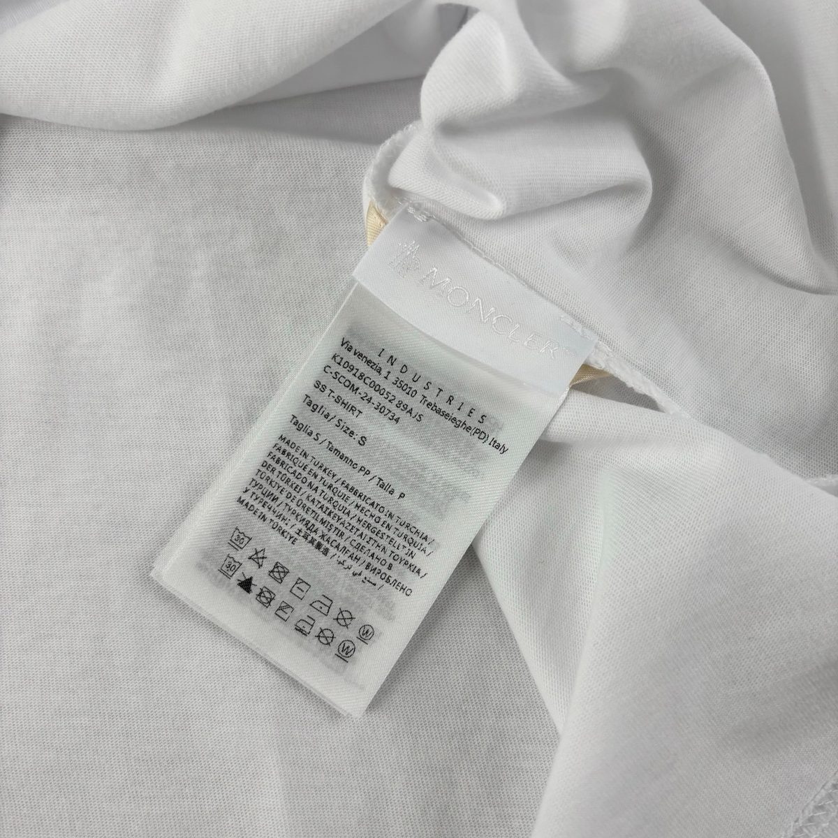Moncler White Logo Print T-Shirt