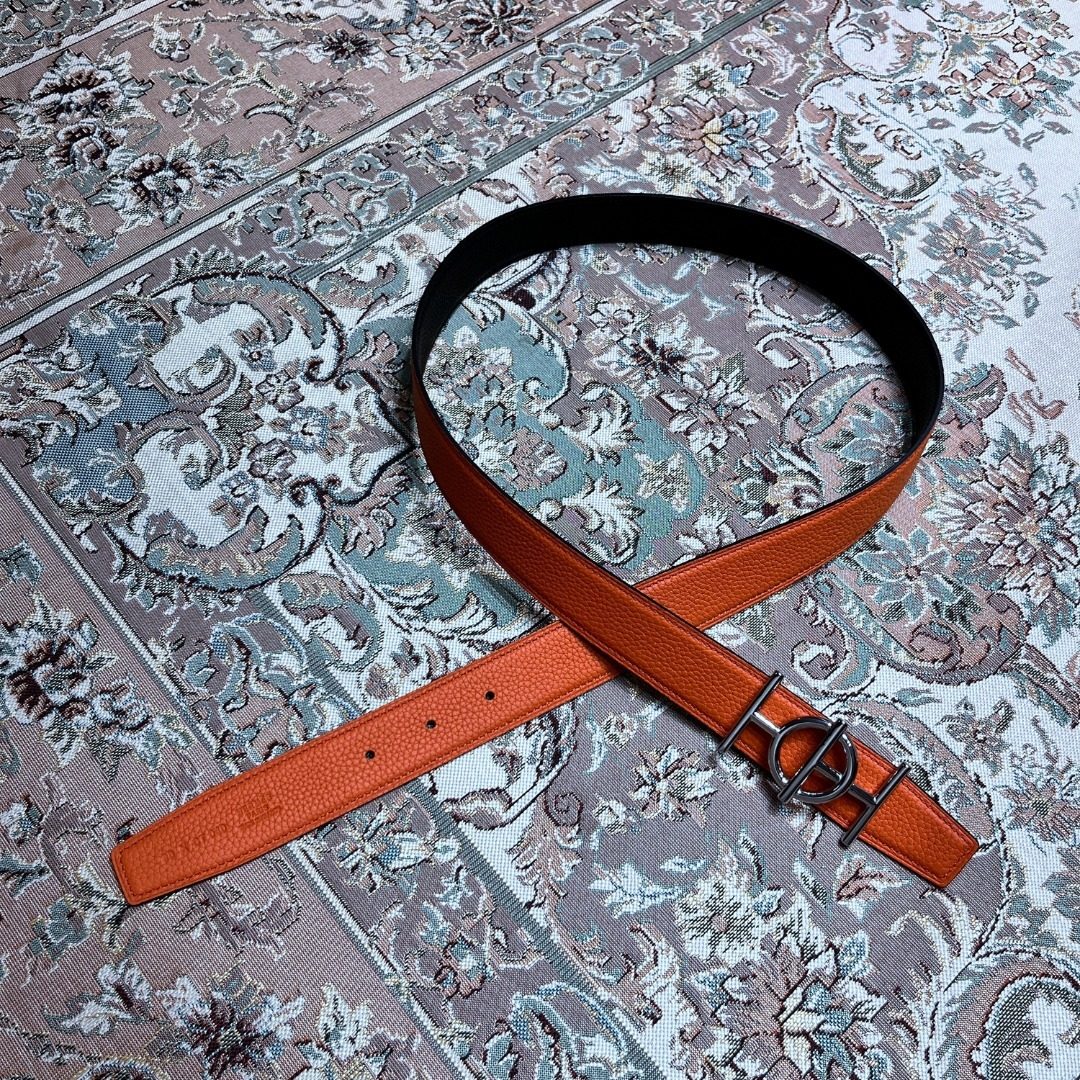 Hermès Clemence Leather Reversible Belt