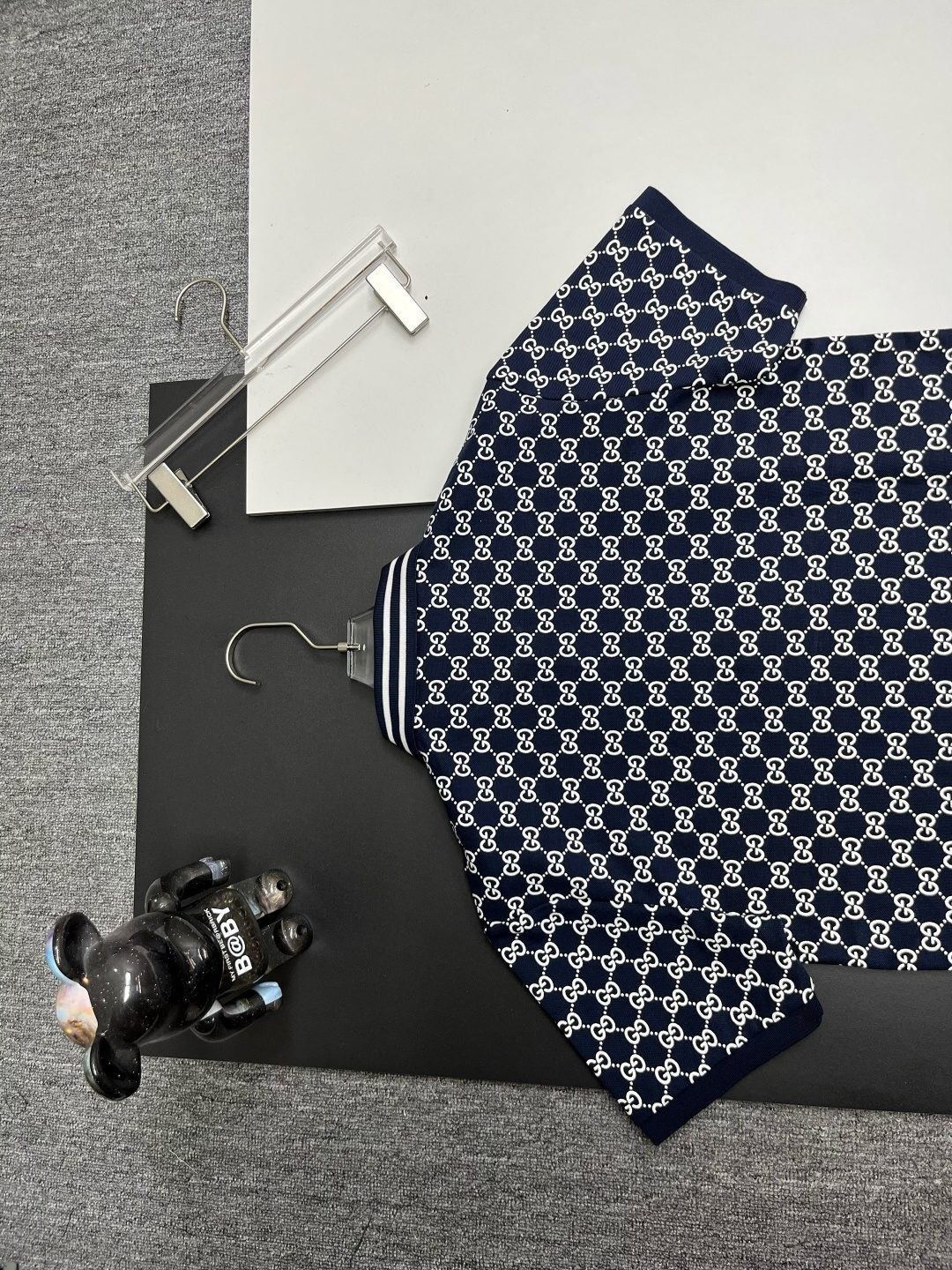 Gucci GG Monogram Navy Polo Shirt