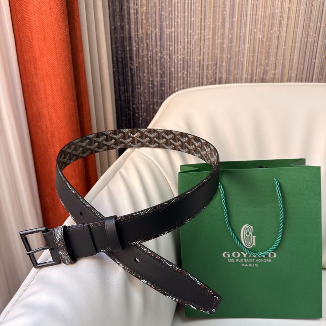 Goyard Monogram Canvas Leather Belt