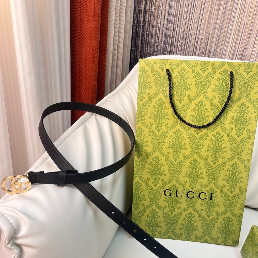 Gucci GG Marmont Leather Belt Black