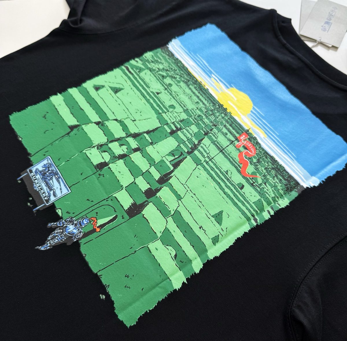 Burberry Graphic Print Black T-Shirt