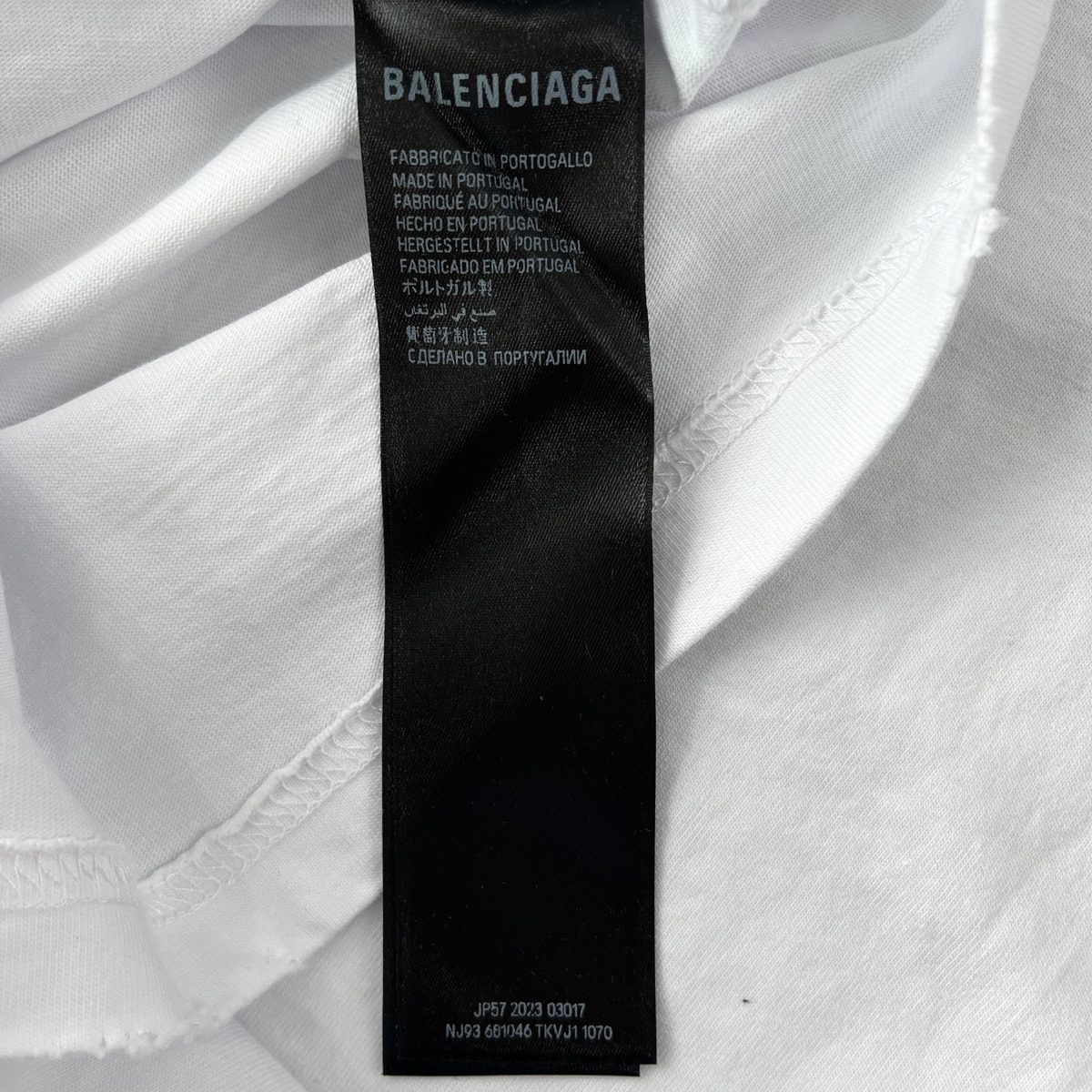 Balenciaga White Cotton T-Shirt