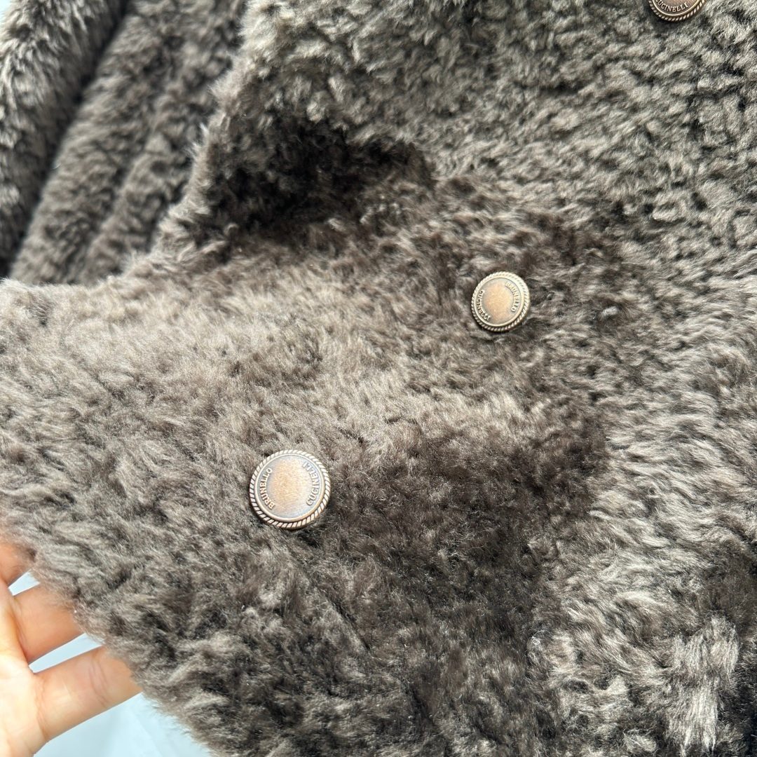 Luxury Charcoal Wool Knit Cardigan Jacket