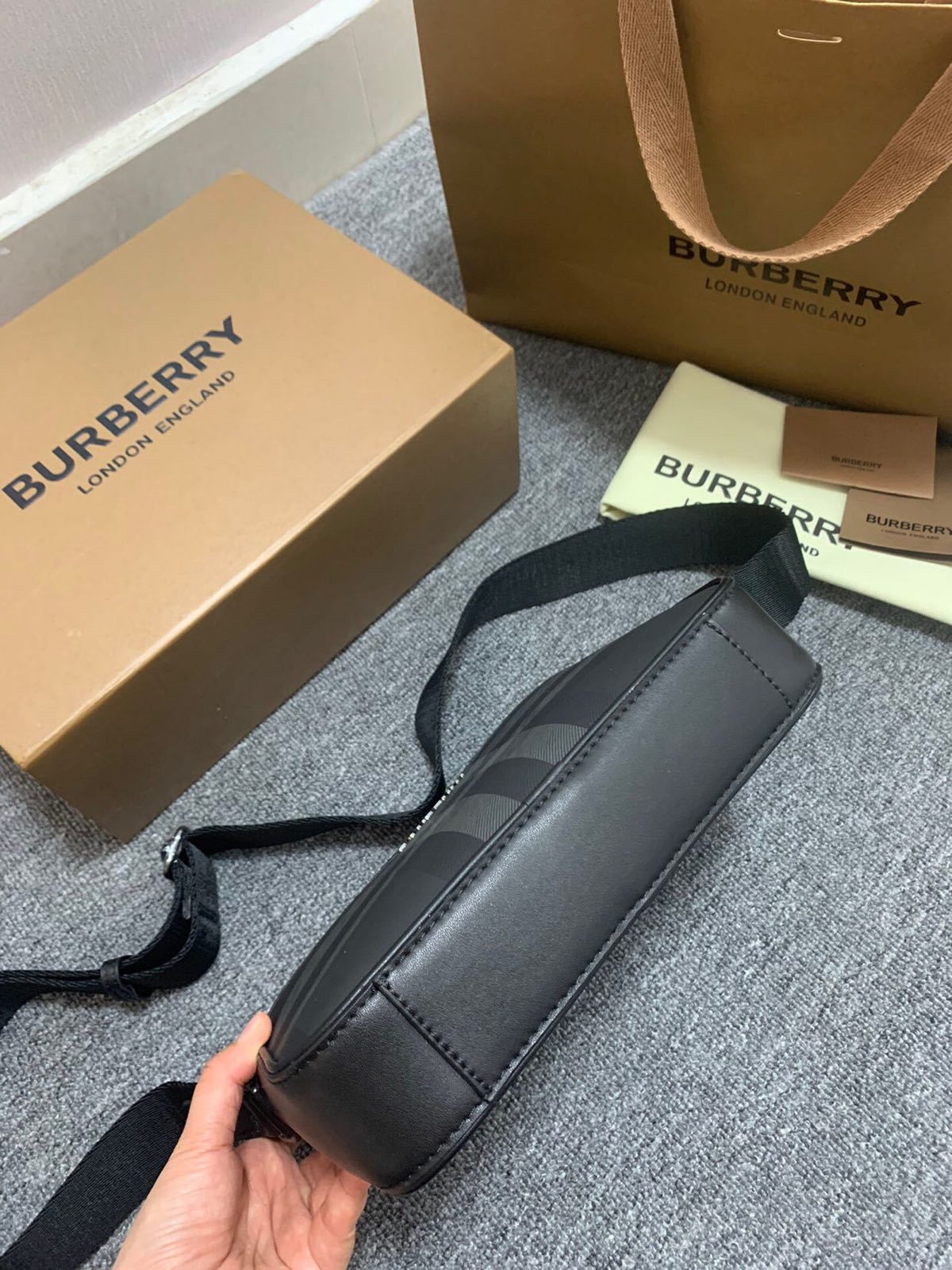 Burberry Black Leather Crossbody Bag