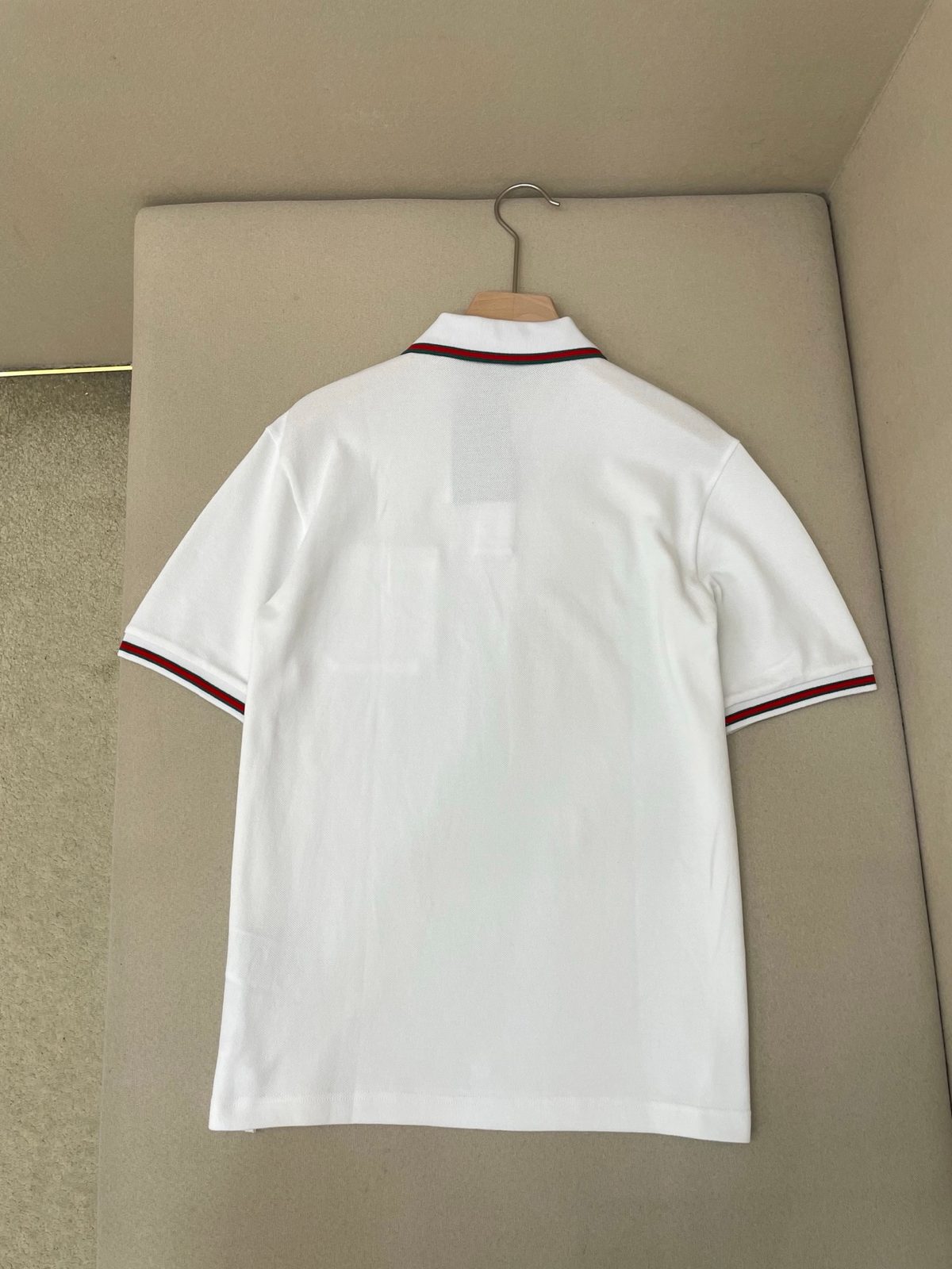 Gucci Web Stripe Cotton Polo Shirt
