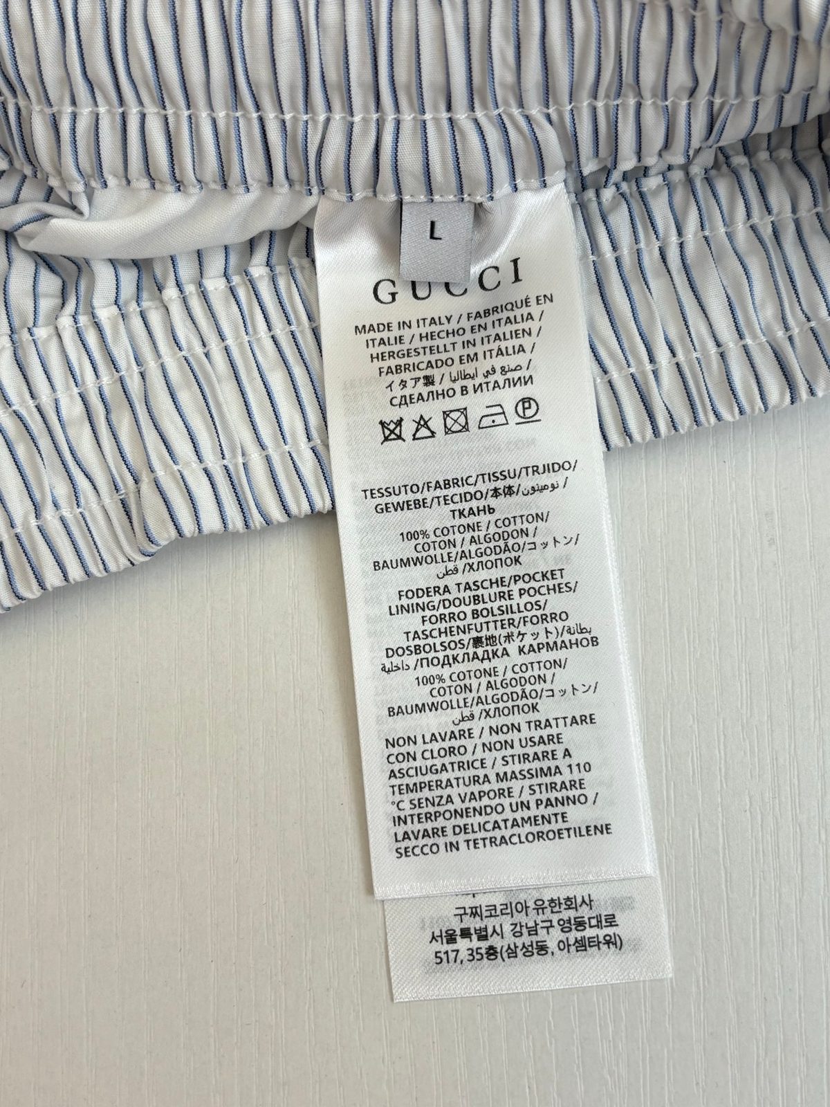 Gucci Striped Cotton Shorts